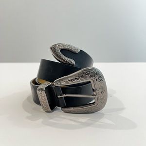 Vince Camuto Black Western Belt